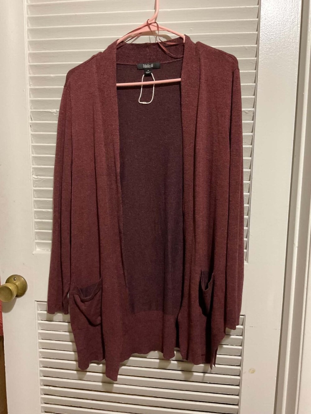 Mossimo Supply Co. Open-Front Pocket Cardigan - Maroon